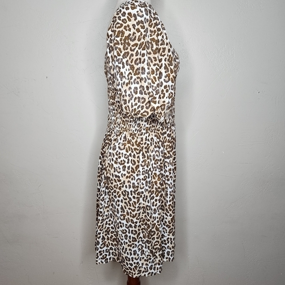 Faithful the Brand Ilaria Smocked Leopard Print Mini Dress Size‎ Large - Picture 8 of 16